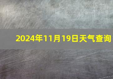 2024年11月19日天气查询