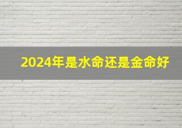 2024年是水命还是金命好