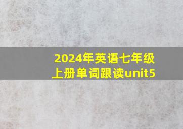 2024年英语七年级上册单词跟读unit5