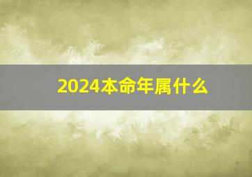 2024本命年属什么