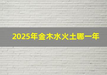 2025年金木水火土哪一年