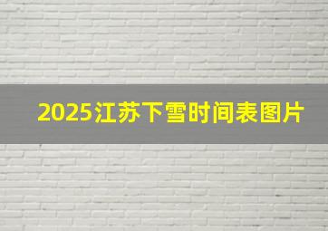 2025江苏下雪时间表图片