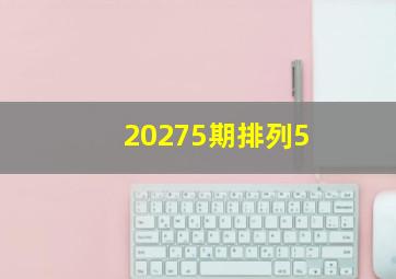 20275期排列5