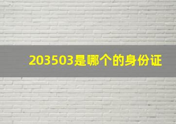 203503是哪个的身份证