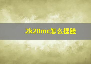 2k20mc怎么捏脸