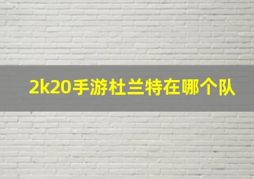 2k20手游杜兰特在哪个队