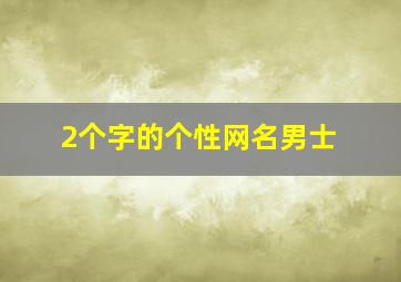 2个字的个性网名男士