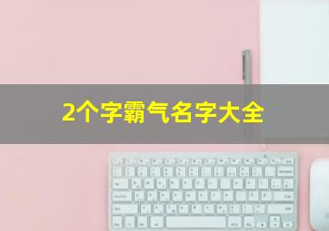 2个字霸气名字大全