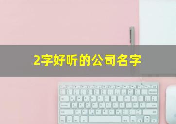 2字好听的公司名字