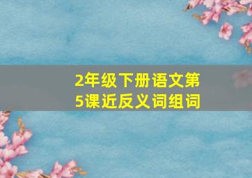 2年级下册语文第5课近反义词组词