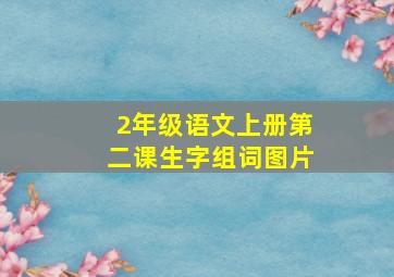 2年级语文上册第二课生字组词图片