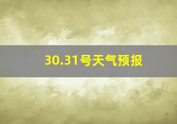 30.31号天气预报