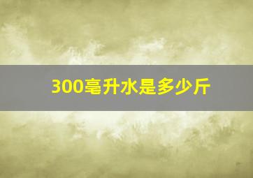 300亳升水是多少斤