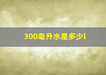 300毫升水是多少l