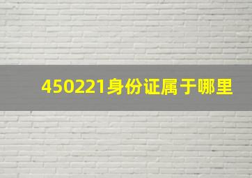 450221身份证属于哪里