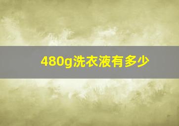 480g洗衣液有多少