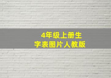 4年级上册生字表图片人教版