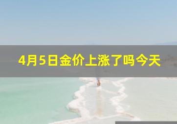 4月5日金价上涨了吗今天