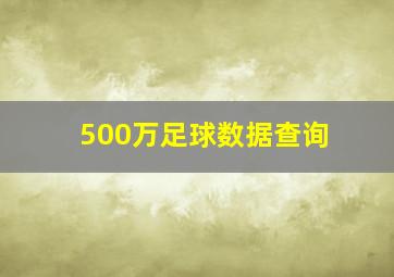 500万足球数据查询