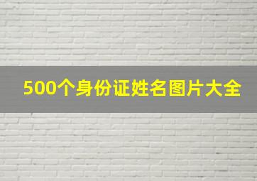 500个身份证姓名图片大全