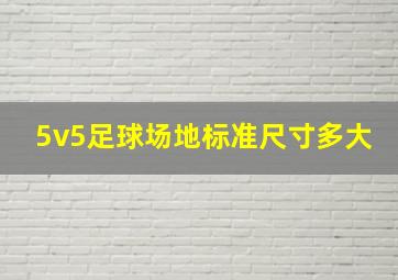 5v5足球场地标准尺寸多大