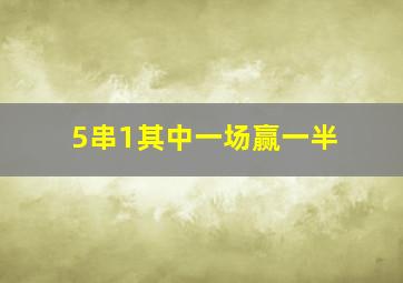 5串1其中一场赢一半