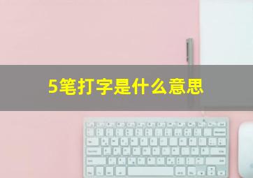 5笔打字是什么意思