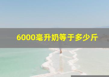 6000毫升奶等于多少斤