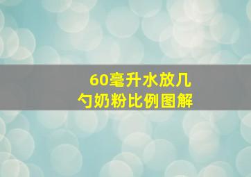 60毫升水放几勺奶粉比例图解