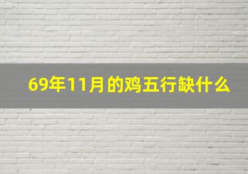 69年11月的鸡五行缺什么