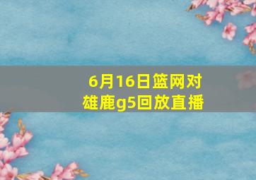 6月16日篮网对雄鹿g5回放直播