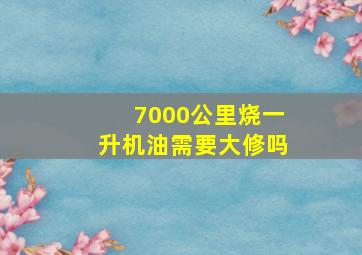 7000公里烧一升机油需要大修吗