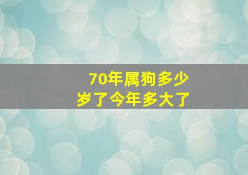 70年属狗多少岁了今年多大了