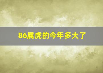 86属虎的今年多大了