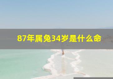 87年属兔34岁是什么命