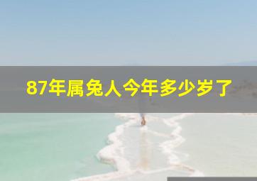 87年属兔人今年多少岁了