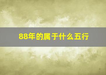 88年的属于什么五行