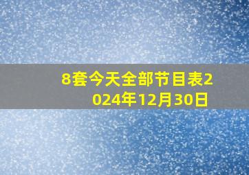 8套今天全部节目表2024年12月30日