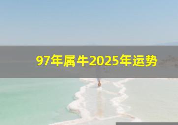 97年属牛2025年运势