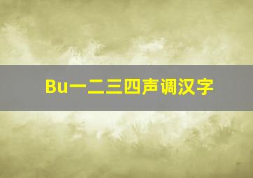 Bu一二三四声调汉字