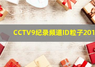 CCTV9纪录频道ID粒子2011