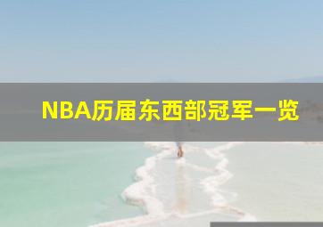 NBA历届东西部冠军一览