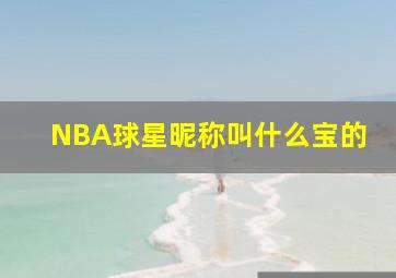 NBA球星昵称叫什么宝的