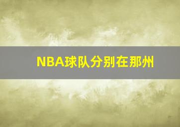 NBA球队分别在那州