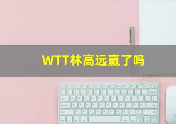 WTT林高远赢了吗