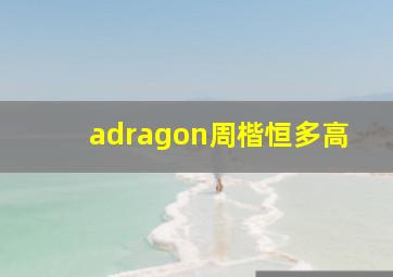 adragon周楷恒多高