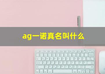 ag一诺真名叫什么