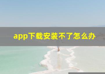 app下载安装不了怎么办