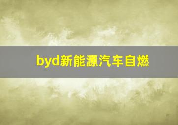 byd新能源汽车自燃