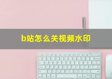 b站怎么关视频水印